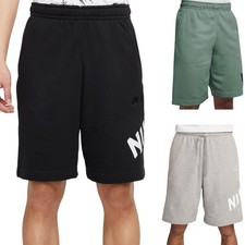 Nike Shorts Mens Relaxed Fit French Terry Cotton Gym Shorts Summer Beach Bermuda