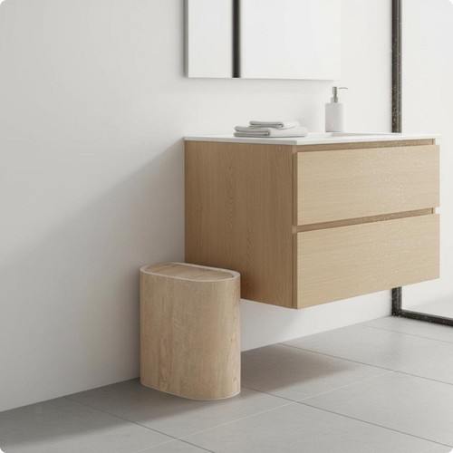 Enclosed lid trash bin - trash, wood