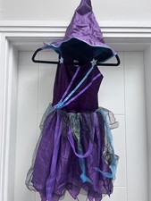Halloween Fancy Dress Costume WITCH OUTFIT HAT Girls Childs Kids SIZE 9-10 YEARS