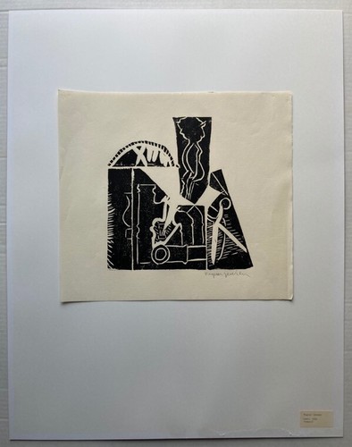 Linocut print regnar - print,