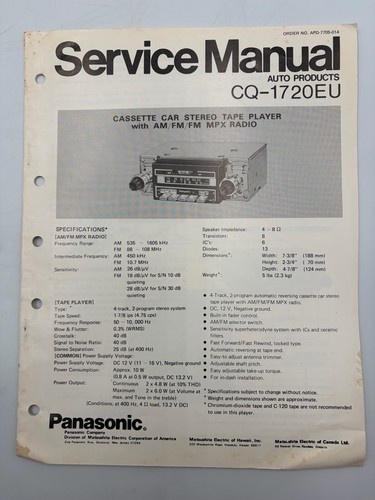 Original panasonic service - original,