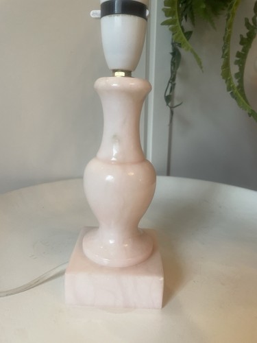 Vintage pink marble lamp - vintage,