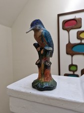 Vintage Czech Kingfisher Bud Vase Mid Century Retro Pottery