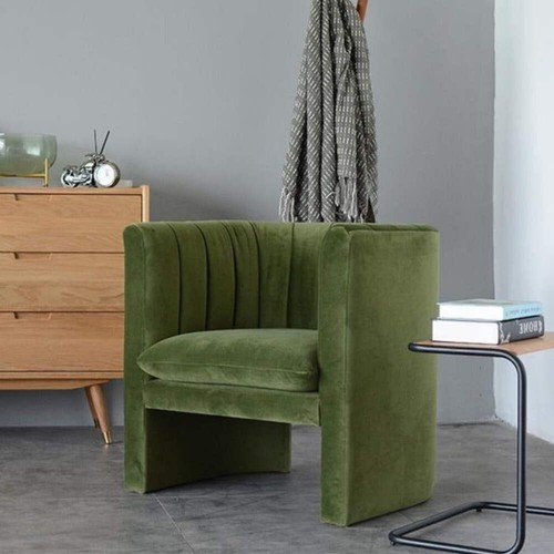 Edwick green velvet armchair - velvet,