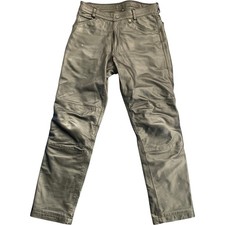 BMW Leather Motorcycle Trousers Black Genuine Biker Pants - UK 34