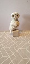 Owl of Wisdom Stone Statue 4.5 Ancient Greek Goddess Athena Figurine Ornament