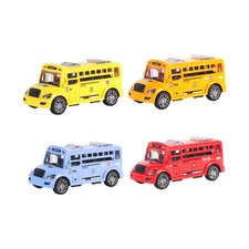 Bus Toy Children Car Toy Bus Opening Doors Educational Kids Gift Pull Back Bus