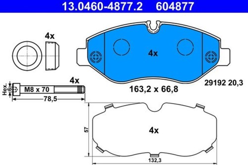 Disc brake pad set - disc,