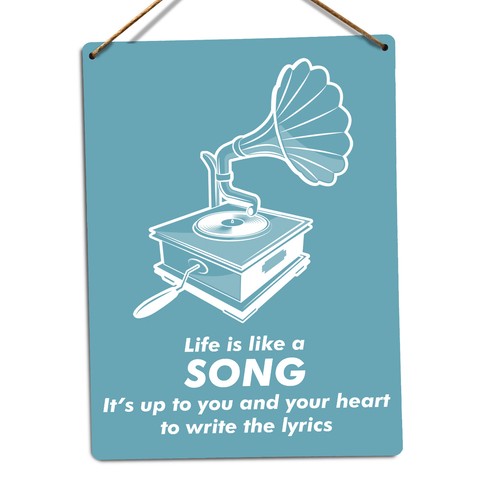 Metal wall sign - sign, is
