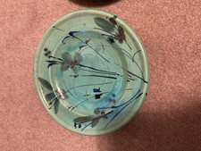 Youghal Teal And Blue Flowery / Butterfly Plates - Set Of 2, 10.5” Diameter