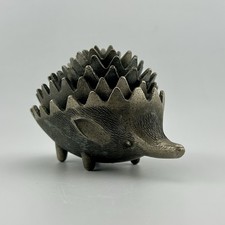 1960s Cast Aluminum Hedgehog Nesting Ashtray Set Walter Bosse Style USSR VTG