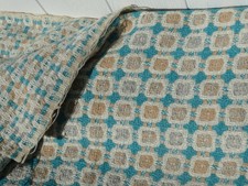 Vintage MCM Welsh Wool Woven Tapestry Textured Blanket Fabric 274 x 140cm