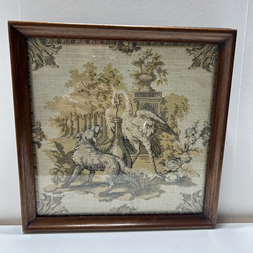 Vintage framed needlepoint - framed,