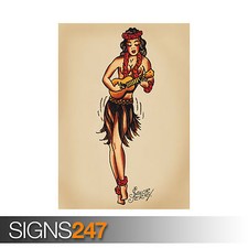 SAILOR JERRY HULA GIRL poster