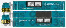 Adhesive Vinyl Decal Suit OO gauge Dapol Track Cleaner Coach - Arriva Train Care
