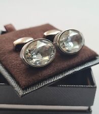 Tateossian Cufflinks Oval Cufflinks with Swarovski Elements