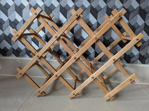 Vintage folding wooden wine - wooden,