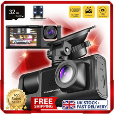 3 Lens Car Dash Cam Kit Front
