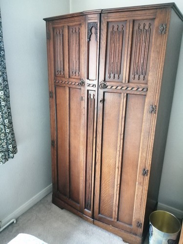 Vintage dark oak - wardrobe, by