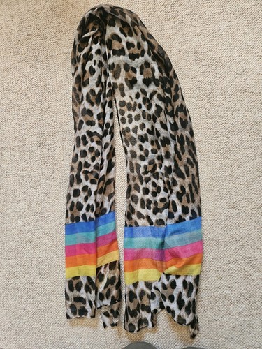 Rainbow leopard print - print, scarf