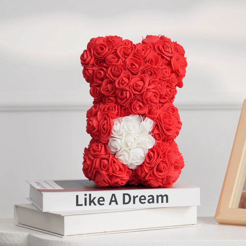 Eternal rose teddy bear with - rose,