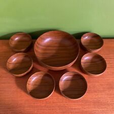 Caleppio Ware Teak Effect Melamine Bowl Set, Italian Vintage