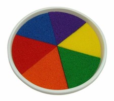 Large Rainbow Ink Pad  - Multi Colour Giant 15cm for Stamps Craft Kids Cards