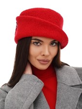 Women's Red Cloche Hat –