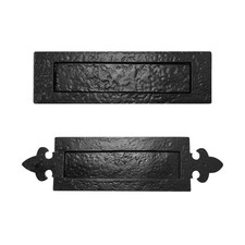 Front Door Letter Plate Black