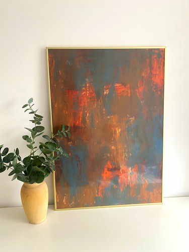 Ooak abstract painting wall - ooak,