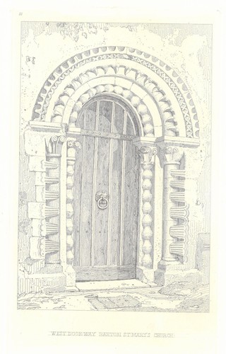 Cotman 1815 etching door - j.s.,