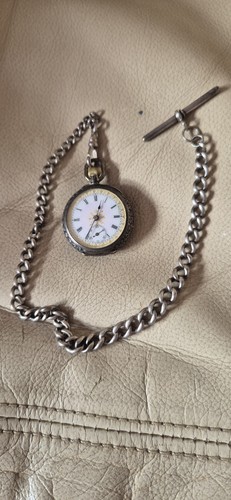 Silver vintage pocket watch - silver,