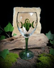  Witches Chalice with Goddess and Triple Moon Wicca Pagan Altar Witchcraft