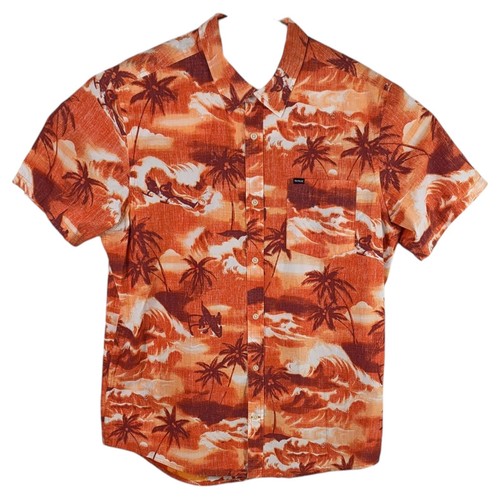 Hurley hawaiian shirt orange - shirt,