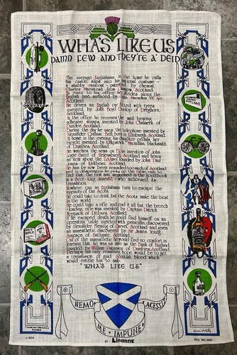 Vintage tea towel wha s - tea, wha’s