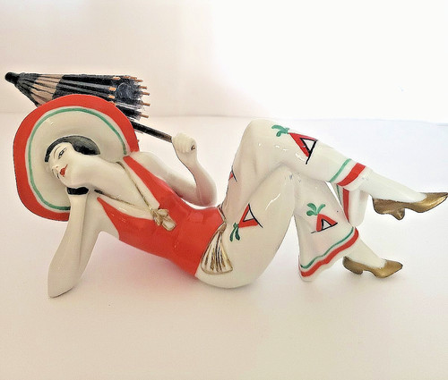 Art deco bathing beauty lady - bathing,