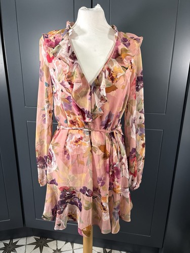 Zara pink floral ruffle - pink,