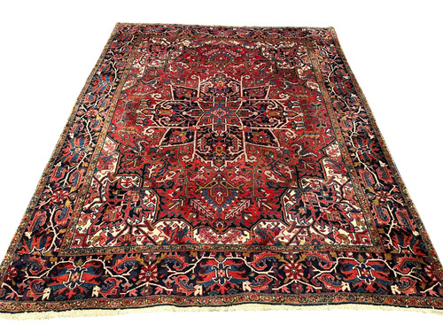 Antique oriental carpet hand
