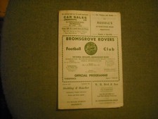 BROMSGROVE ROVERS  V  STAFFORD RANGERS  (FA CUP 1ST Q/R TIE)  21-9-68 FOUR PAGER