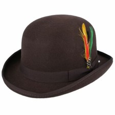 Brown Wool Felt Bowler Hat