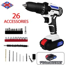 21V Powerful Electric Cordless Drills Driver with UK Charger &1*1.5AH Battery 
