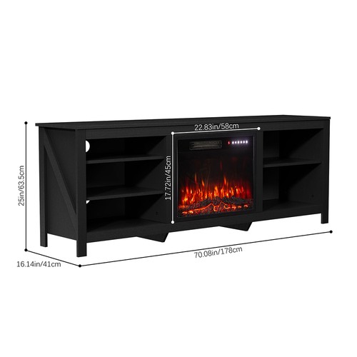 Electric fireplace with tvs - with,