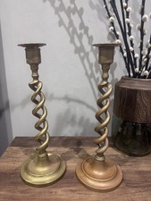 Pair of Heavy ,Vintage Brass