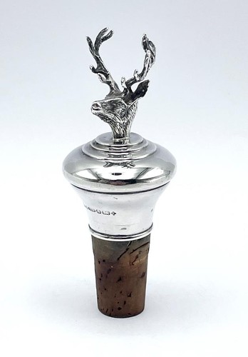 Stag head silver - head, bottle