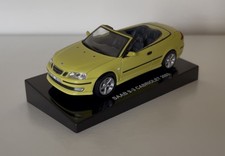 2003 1:43 SAAB 9-3 Aero Convertible Cabrio Cabriolet Yellow Rare Model Car 93