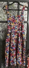 Popsy Floral Pinafore Dress