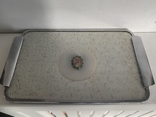 LOVELY VINTAGE PETIT POINT FILIGREE VANITY DRESSING TABLE TRAY