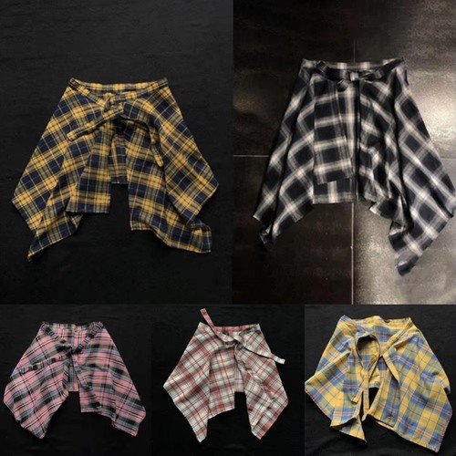 Elastic women plaid - elastic, skirt