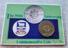 Falkland Islands UNC coin 1983 50 pence/1/2 pound 150th Anniversary 