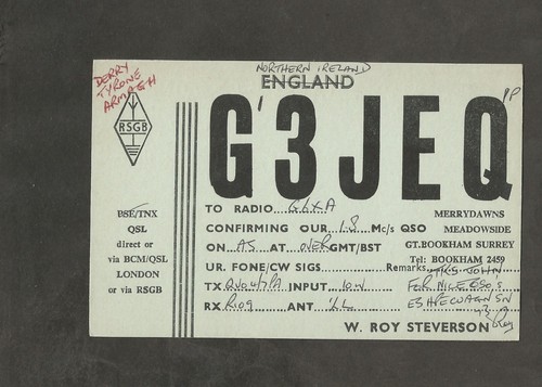 Qsl card postcard - card, roy